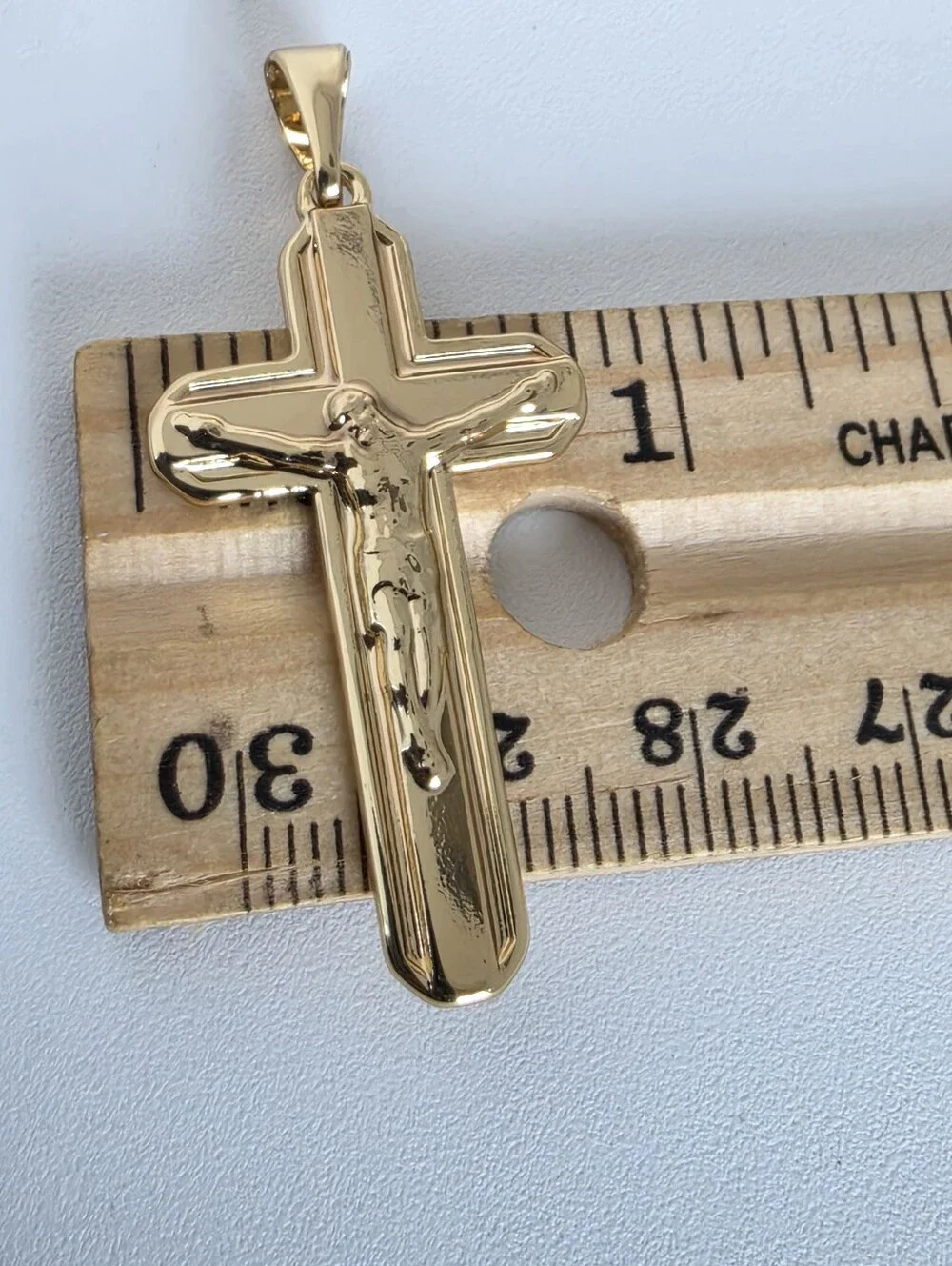Gold Plated Jesus Crucifix Cross Pendant Religious Christian Jewelry New